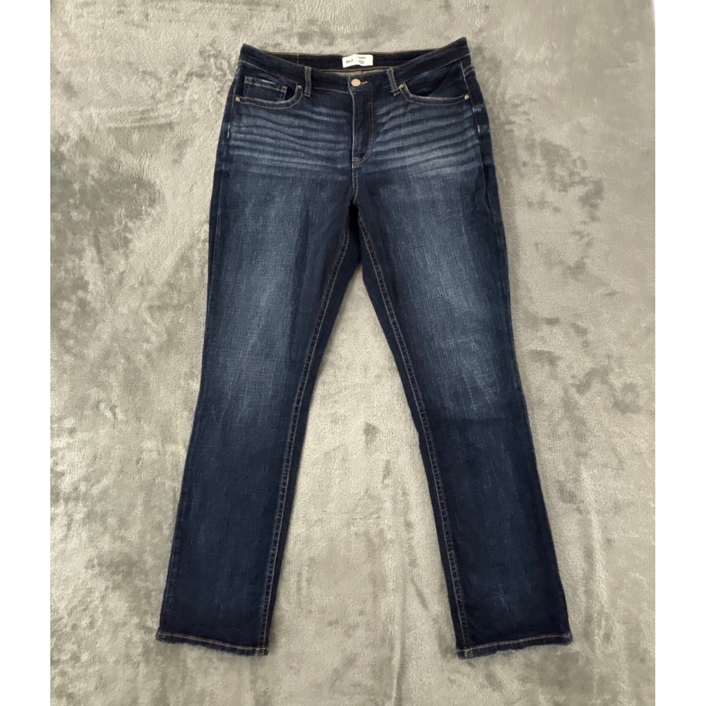 BKE Gabby Curvy High Rise Straight Leg Jeans Womens 31x32 Dark Stretch ABK1165R